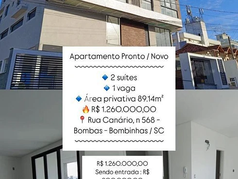 Apartamento 2 Quartos no Bella Duplex - Bombas - Apartamento em Bombas, Bombinhas - Foto 1