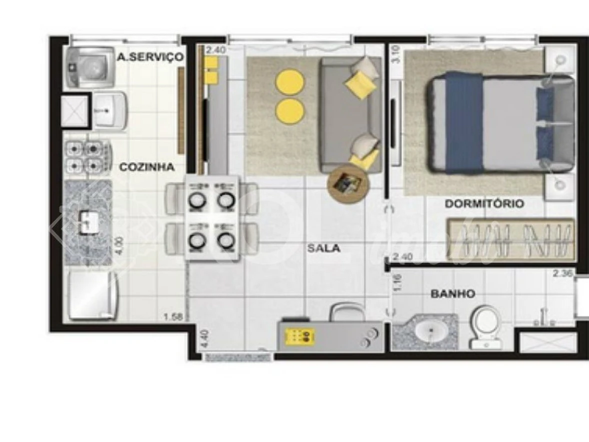 Apartamento 1 Quartos - Água Branca - Foto 22