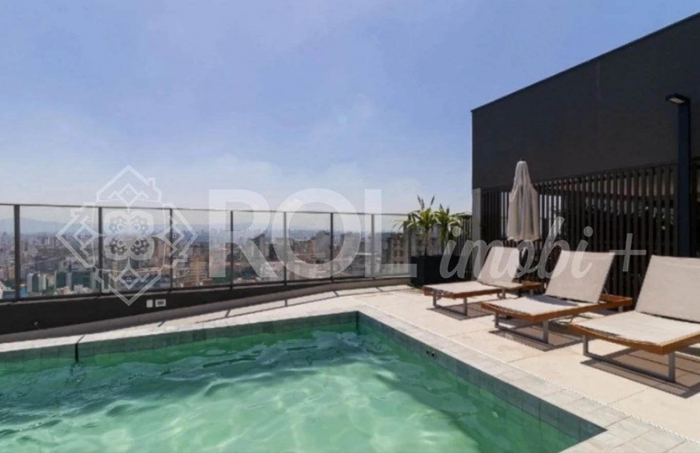 Studio Mobiliado com 25 m² -  com Varanda - sem Vaga - Venda - Foto 13