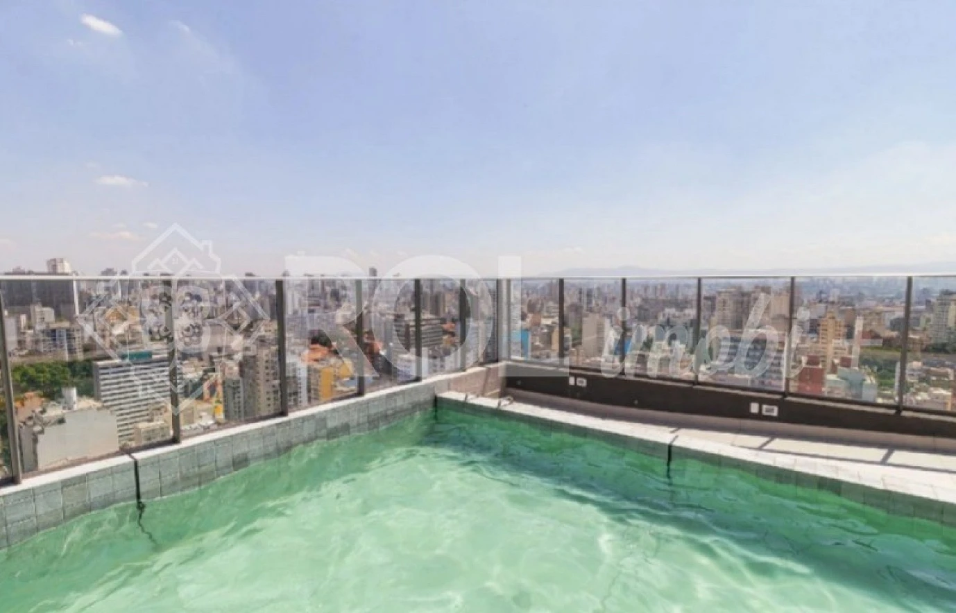 Studio Mobiliado com 25 m² -  com Varanda - sem Vaga - Venda - Foto 14