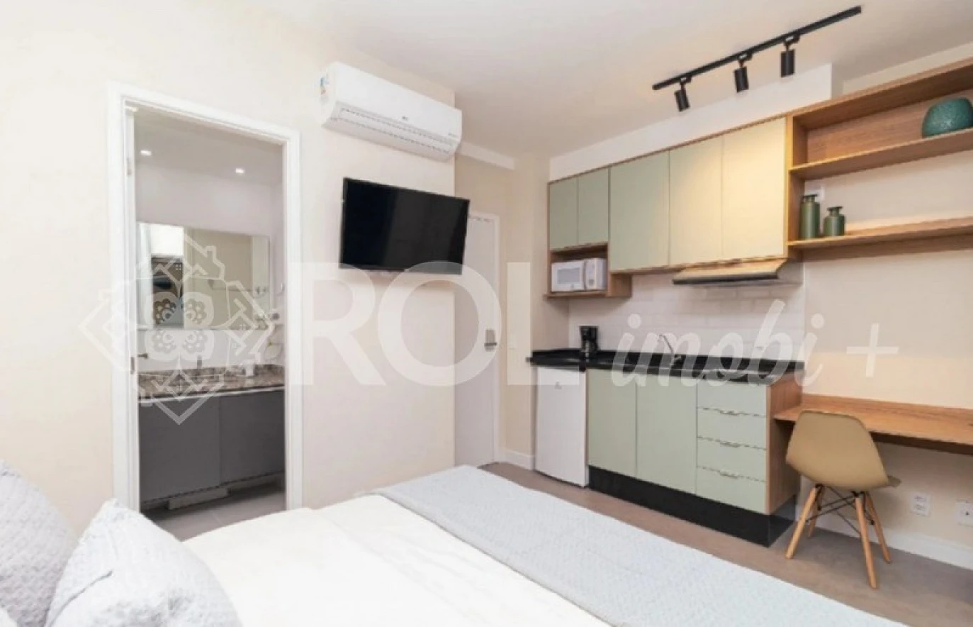 Studio Mobiliado com 25 m² -  com Varanda - sem Vaga - Venda - Foto 21