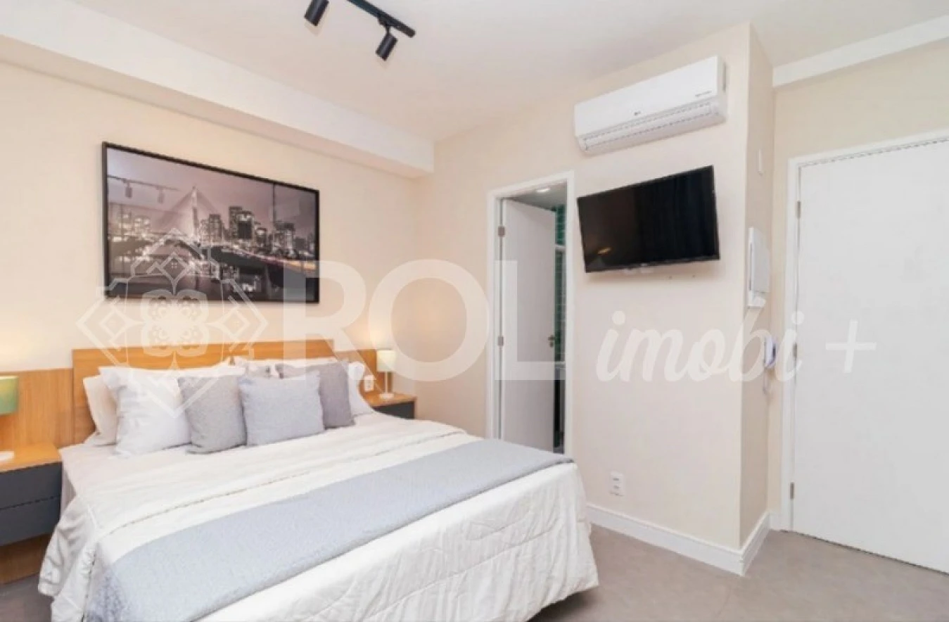 Studio Mobiliado com 25 m² -  com Varanda - sem Vaga - Venda - Foto 23