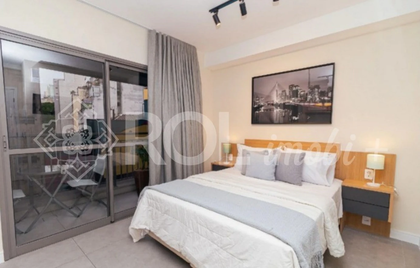 Studio Mobiliado com 25 m² -  com Varanda - sem Vaga - Venda - Foto 27
