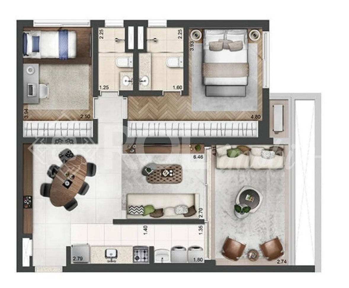 Apartamento Alto Padrão  86 m² - Design de Arquitetura - 2 Dormitorios - 3 Vagas - Venda - Foto 18