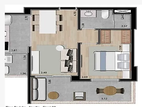 Apartamento Mobiliado | 48m² | 1 Dorm | 1 Vaga | Locação - Foto 24