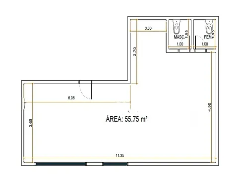 Conjunto Comercial  56 m² - Vão Livre - Pompéia | Locação - Cópia #4842 - Foto 9