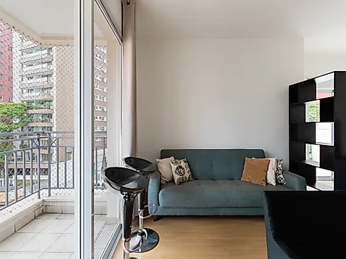 Apartamento Mobiliado 45 m² - Varanda - 1 Vaga - Higienópolis | Locação - Apartamento em Consolação, São Paulo - Foto 2