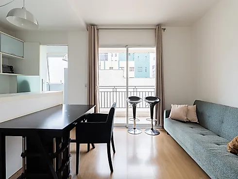 Apartamento Mobiliado 45 m² - Varanda - 1 Vaga - Higienópolis | Locação - Apartamento em Consolação, São Paulo - Foto 1