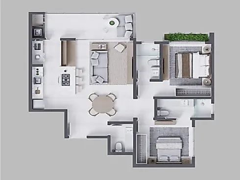 Apartamento 2 Dormitórios, sendo 1 Suíte - Apartamento em Pedra Branca, Palhoça - Foto 2