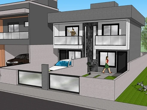 Sobrado Geminado com 2 quartos em Nova Palhoça, Palhoça