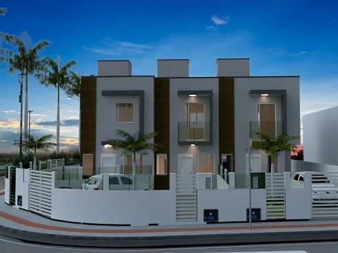 Sobrado Geminado com 2 quartos em Bela Vista, Palhoça