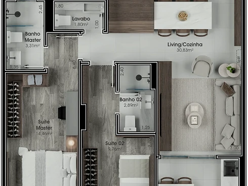 Apartamento em Nossa Senhora do Rosário, São José