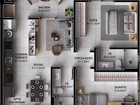 Apartamento em Pedra Branca, Palhoça