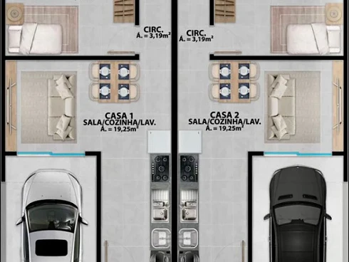 Casa geminada em Forquilhas, São José