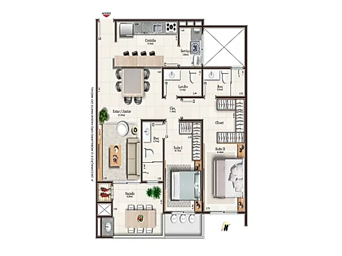 Apartamento 2 Dormitórios, sendo 2 Suítes - Apartamento em Campinas, São José - Foto 4