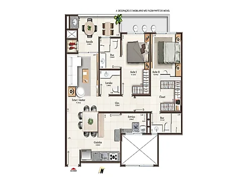 Apartamento 2 Dormitórios, sendo 2 Suítes - Apartamento em Campinas, São José - Foto 5