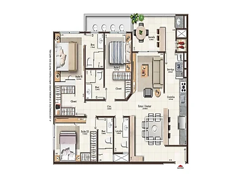 Apartamento 3 Suítes - Apartamento em Campinas, São José - Foto 3