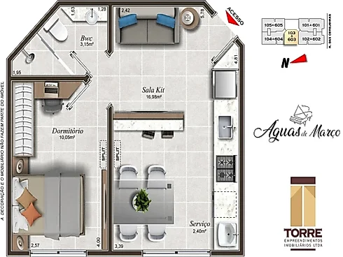 Apartamento em Pedra Branca, Palhoça