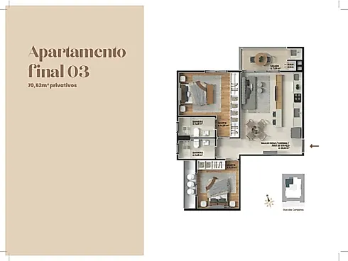Apartamento em Pedra Branca, Palhoça