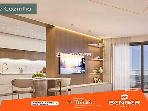 Apto 01 e 02 Dorm no Ed Upper-Centro Lançamento - Apartamento em Centro, Veranopolis - Foto 3