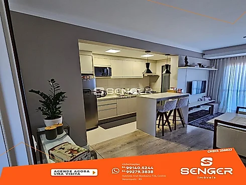 Apartamento 1 Quarto com Churrasqueira - Centro - Apartamento em Centro, Veranopolis - Foto 2