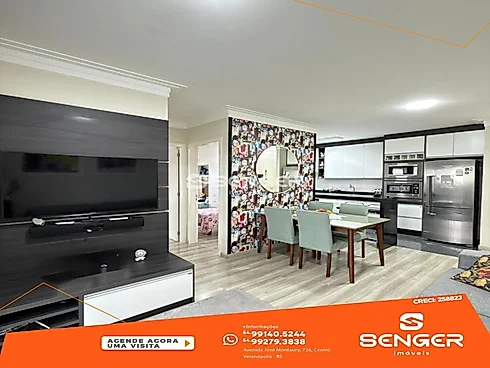 Apartamento 2 Quartos com Churrasqueira - Centro - Apartamento em Centro, Veranopolis - Foto 2