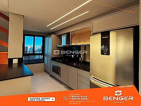 Apartamento 3 Quartos com 2 Suítes e 152m² - Av Benjamim Constant - Apartamento em Av Benjamim Constant, Torres - Foto 5