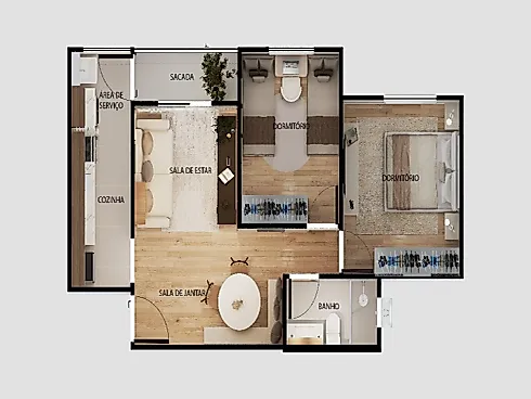 Apartamento em Vila São José, Taubaté