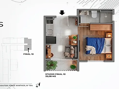 Apartamento em Centro, Taubaté