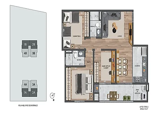 Apartamento 2 Quartos no Altos Vilas São Jose - Vila São José - Apartamento em Vila São José, Taubaté - Foto 5