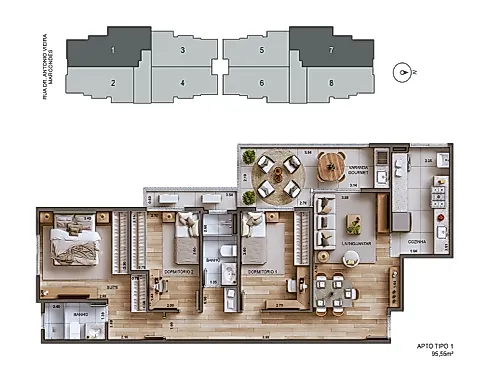 Apartamento 3 Quartos no Residencial Machado de Assis - Foto 7