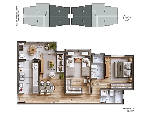 Apartamento 3 Quartos no Residencial Machado de Assis - Foto 8