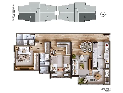 Apartamento 3 Quartos no Residencial Machado de Assis - Foto 9