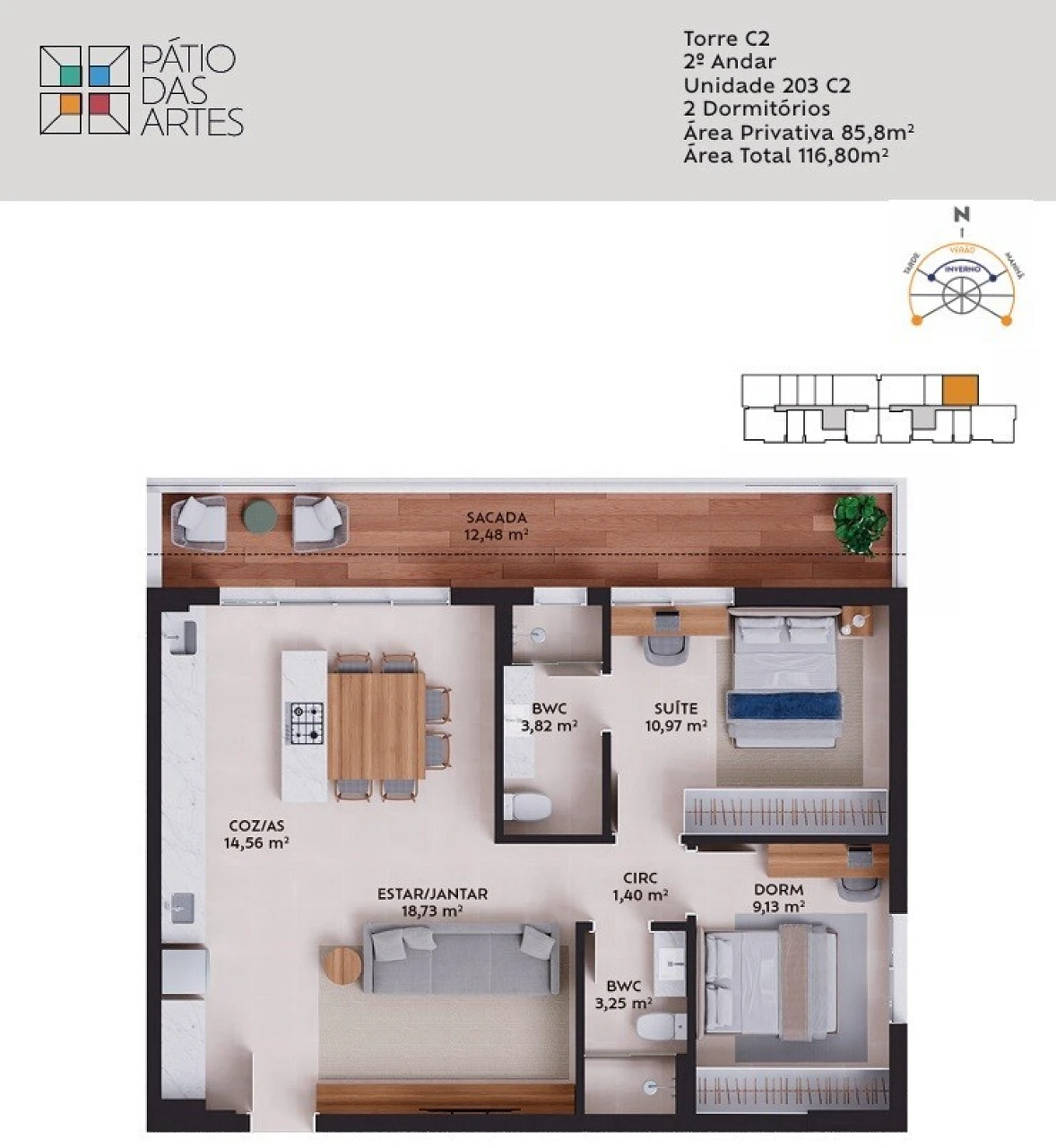Apartamento em Pedra Branca, Palhoça