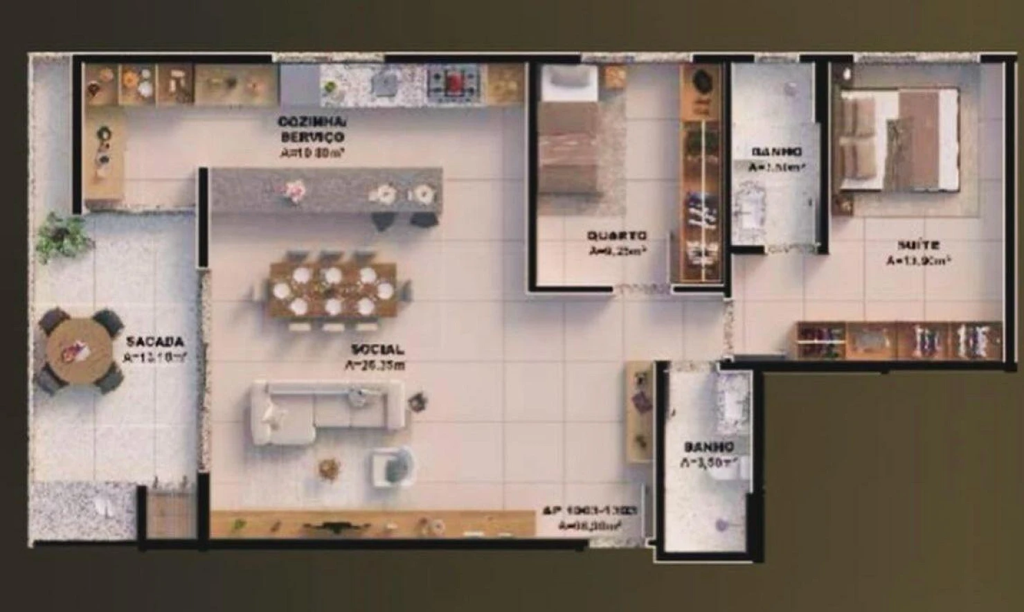 Apartamento em Pedra Branca, Palhoça