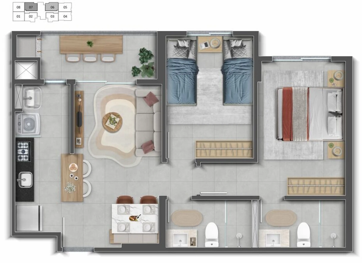 Apartamento em Pagani, Palhoça