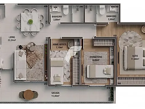 Apartamento em Vila Operária, Itajaí