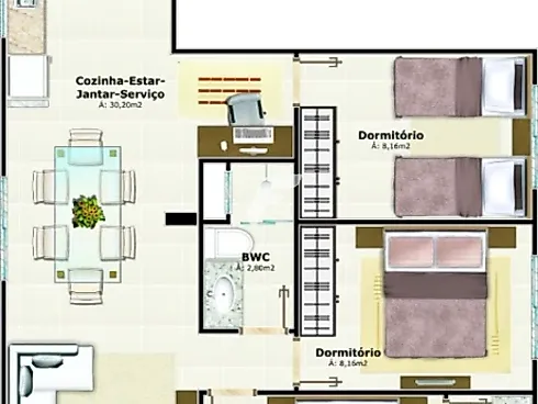 Apartamento em Pereque, Porto Belo