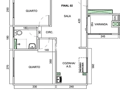 Apartamento em Jardim Janaína, Biguaçu