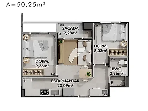 Apartamento em Cachoeira Do Bom Jesus, Florianópolis