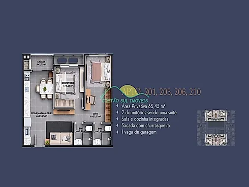 Apartamento em Ribeirão Da Ilha, Florianópolis
