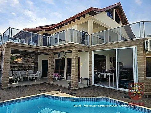 Casa Exclusiva  Vista  Mar / 7 Dormitórios (3 Suites ) / 7 Vagas (Motorhome ) / Piscina  /Sauna  - Itaguaçu - Casa em Itaguaçu, Florianópolis - Foto 2