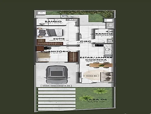 Casa de 2 Quartos com 1 Suíte e 56m² - Guarda do Cubatão - Cópia #4522 - Foto 3