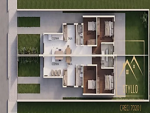 Casa com 2 Dormitórios a Venda, 65,22 m² Forquilhas São José SC - Foto 6