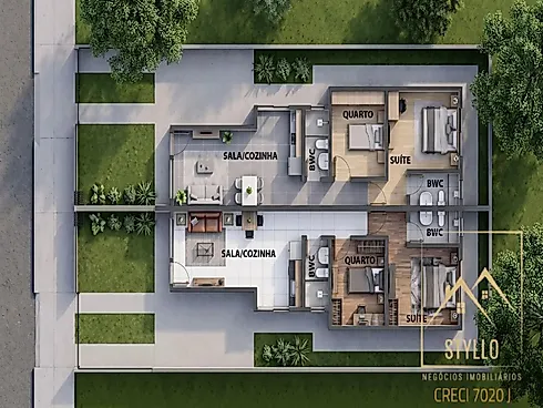 Casa 2 Dormitórios a Venda, 65,22M² Loteamento Bosque São José SC - Foto 7