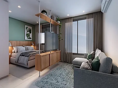 Studios e Apartamentos de 1 Quarto, 2 Quartos, 2 Suítes  na Planta no Hub Beira Mar - Saco dos Limõe - Foto 18