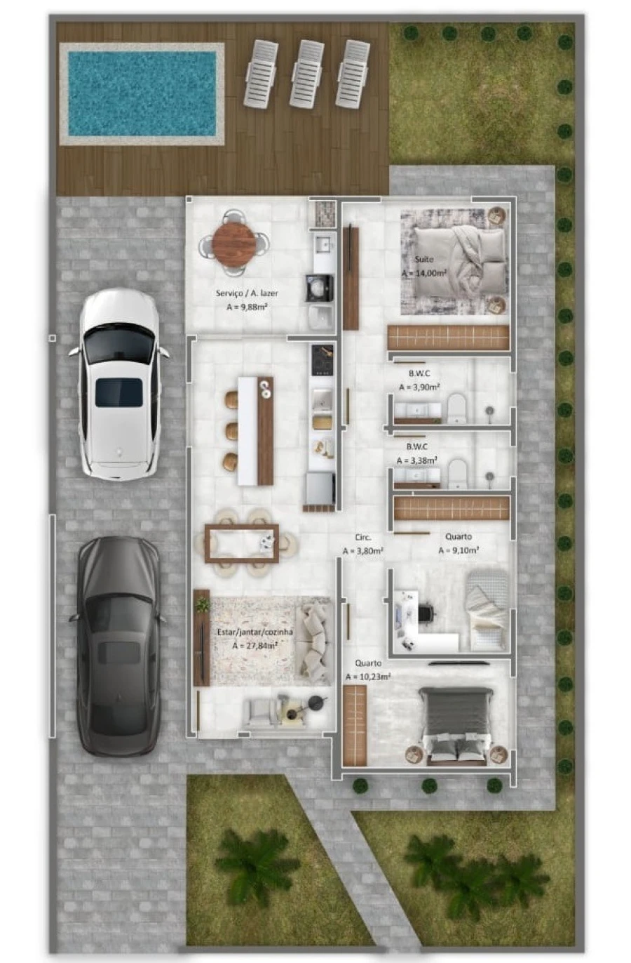 Casa em Forquilhas, São José. 3 quartos, 108m². Imagem 5 de 5