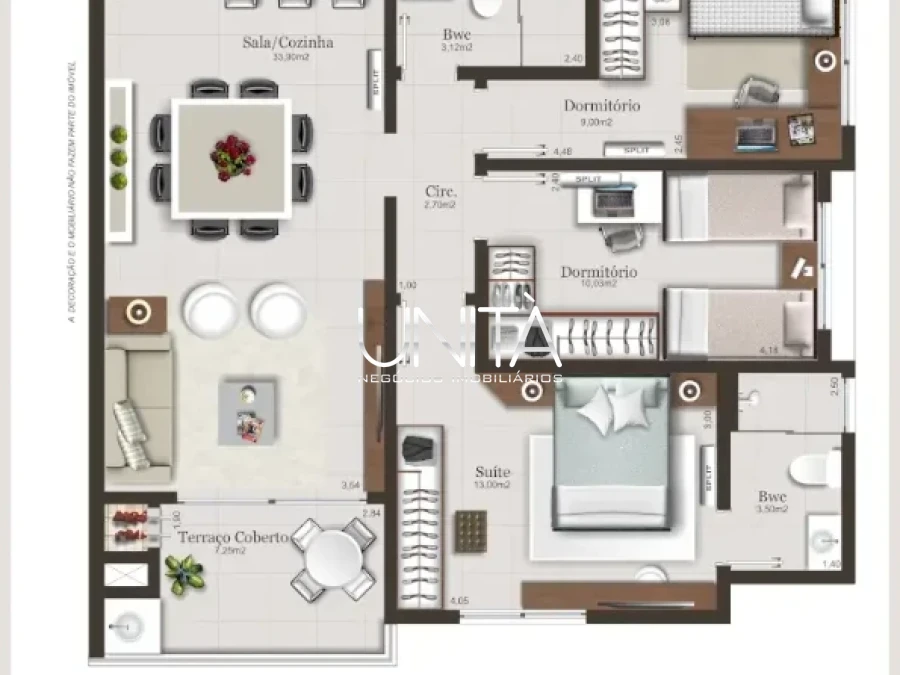 Apartamento em Pedra Branca, Palhoça. 3 quartos, 95m². Imagem 2 de 8