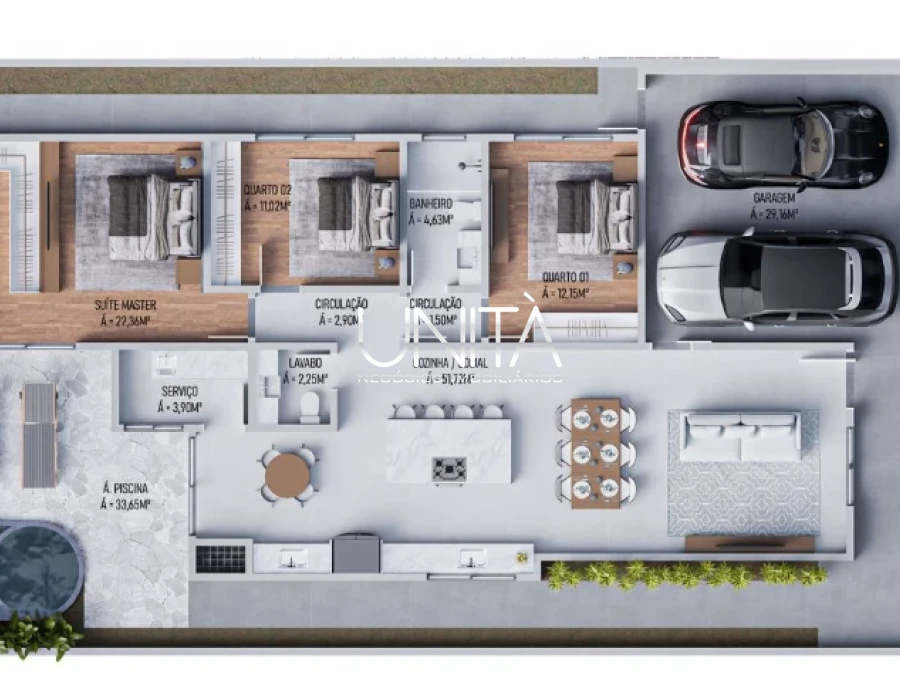 Casa em Pedra Branca, Palhoça. 3 quartos, 221m². Imagem 3 de 41
