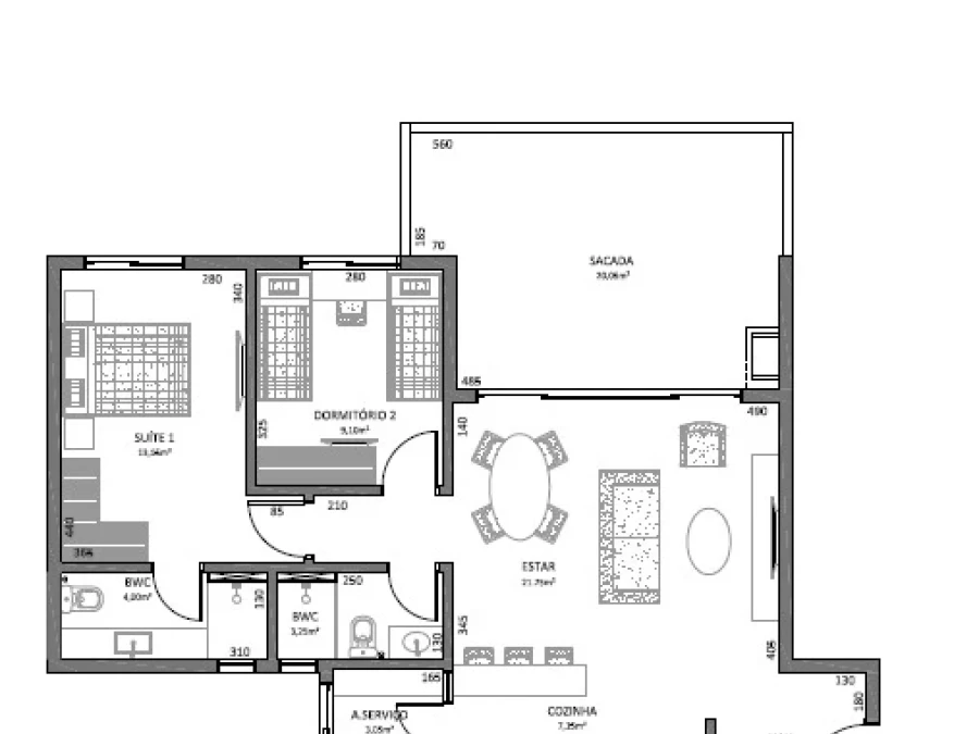 Apartamento em Pedra Branca, Palhoça. 2 quartos, 96m². Imagem 11 de 11